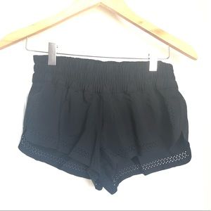 Black Lululemon athletic shorts